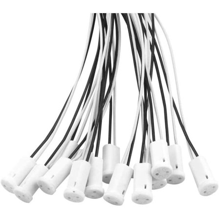 25 st G4 lamphållare keramisk bas med 30 cm teflonsladd G4 glödlampa H