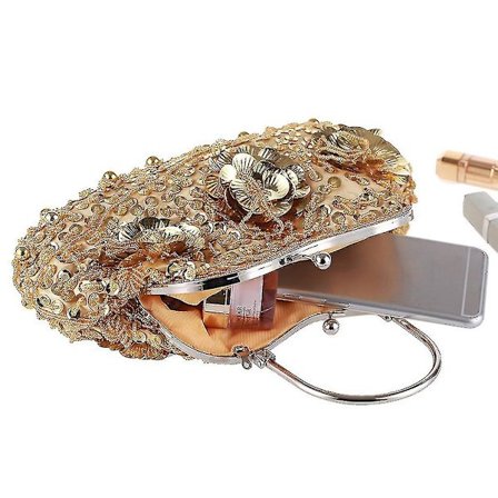 Kvinders Dame Pailletter Perler Brude Håndtaske Skulder Party Bryllup Pung Aften Taske