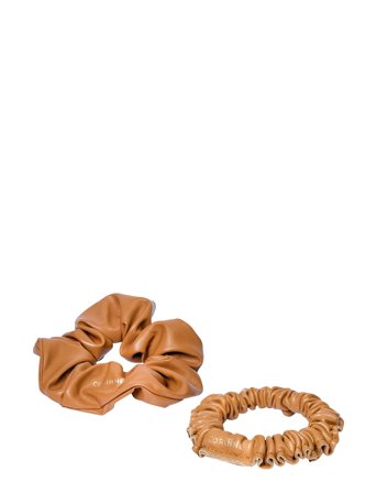 Corinne | Vegan Scrunchie Big And Small 2-Pack Camel | ONE SIZE