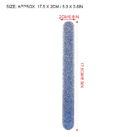 Professionel Nano Glas Neglefil Manicure Filer Neglekunst Polering Slibning Fil Blå