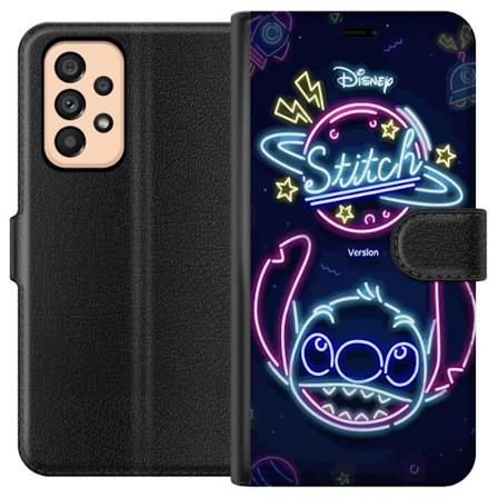 Samsung Galaxy A53 5G Lompakkokotelo Stitch Neon