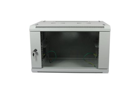 ALLNET 19Wandgehäuse, 6HE, 1-teilig, T450mm, Lichtgrau, zerlegt(Flat Pack), SMA-Serie,