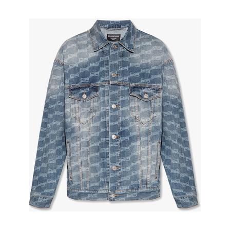 Balenciaga Denim Jas , Blauw , Heren , Maat: L