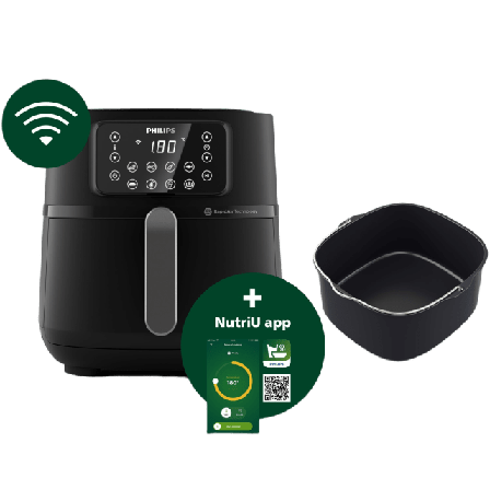 Philips Airfryer Hd9285/93 Cosmos Xxl Connected App Wifi Köksmaskiner Svart