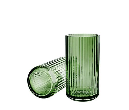LYNGBY GLAS VASE 20.5CM COPENHAGEN GREEN