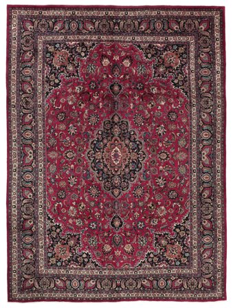 Mashad Rug 290X400 Dark Red/Black Large Wool, Persia
