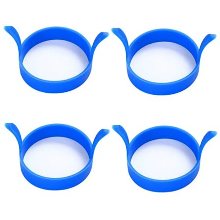 Æggering, 4-pak silikone æggeringsforme med non-stick formcirkler