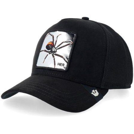 Goorin - Svart trucker Keps - Silver Spider Void A-frame Trucker @ Hatstore