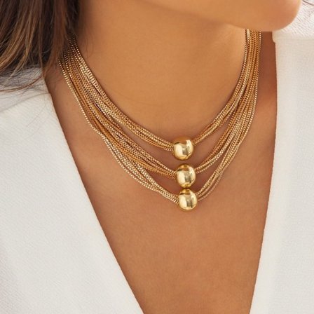 Chunky Choker Halskæde Chunky Chain Halskæde GULD