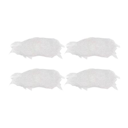 4 Pakkia Pisimpää Teko-Turkkia, Pehmeitä Synteettisiä Kuituja, Koukkujen Kiinnitysaine, Valkoinen