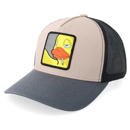 BOOM - Grå trucker Keps - Smoke Little Duck Patch Light Grey/Black/Charcoal A-Frame Trucker @ Hatstore