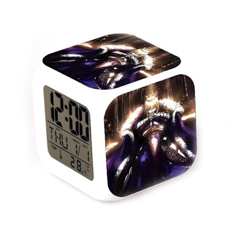 Hmwy-animert termometer glødende kube alarmklokke Fate Saber fargerik farge Si Fang Zhong