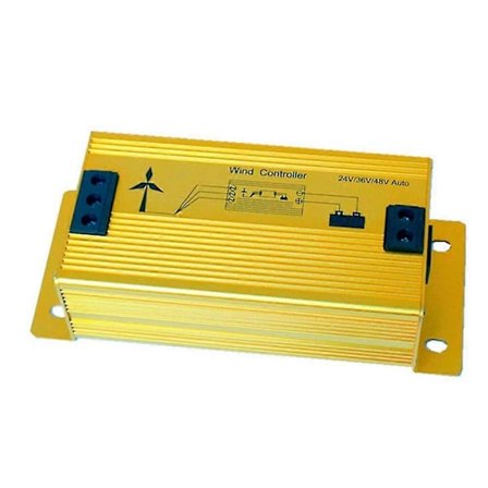 Vindturbinkontroller 24v/36v/48v 600/800/1000w Automatisk Lading Vindgenerator Ladekontroller, Gullfarget