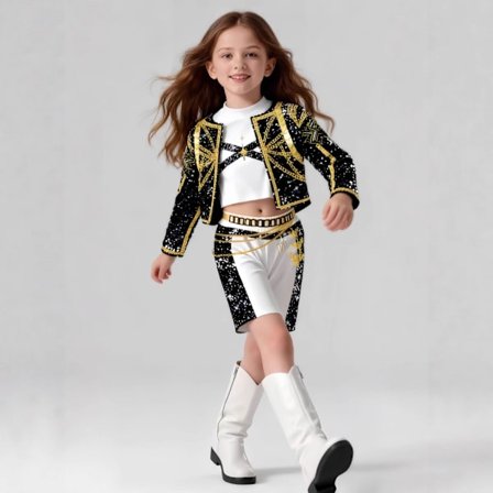 2025 Ny Hot Sælgende K-Demon Dæmonjæger | Børne Pop Sanger Kostumesæt, Moderigtigt og Trendy*110cm*02 - Sæt