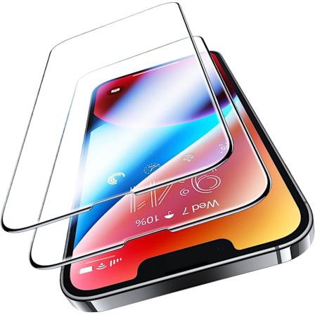 iPhone 16 Plus - 2-Pack Heltäckande Skärmskydd i Härdat Glas