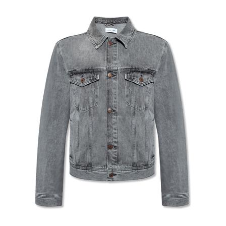 Samsøe Samsøe Denim Jakke with vintage wash Grå, Herre, Størrelse: XS