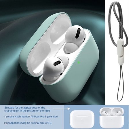 Lanyard för airpodspro19 silikon mjukt hörlursfodral