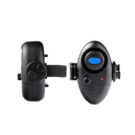 Fiskestang Bid Alarm 2 Stykker Sort Følsom Elektronisk Justerbar Spyd Alarm med LED Indikator til Begynderfiskere Natfiskeri på Havet