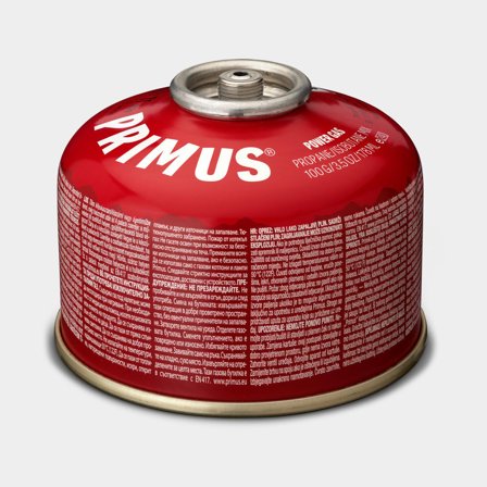 Botella de gas / gas de camping Primus Power Gas, roscado, -15° a +25°C, 100 gramos