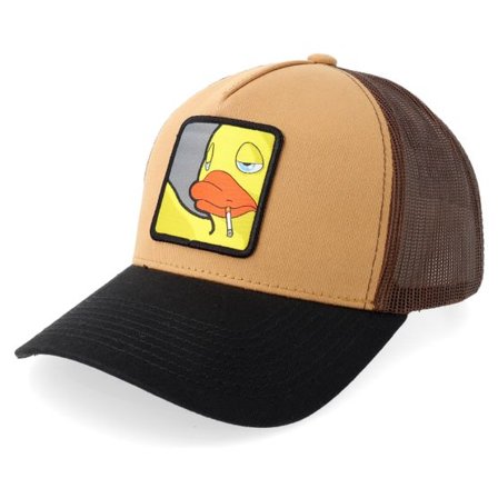 BOOM - Brun trucker Keps - Smoke Little Duck Patch Wheat/Brown/Black A-frame Trucker @ Hatstore