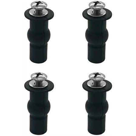 WC-istuimen kumiset laajenevat pultit, 2 paria, 304 ruostumattomasta teräksestä valmistetut WC-kiinnitysruuvit, ruuvilla laajenevat kumiset WC-