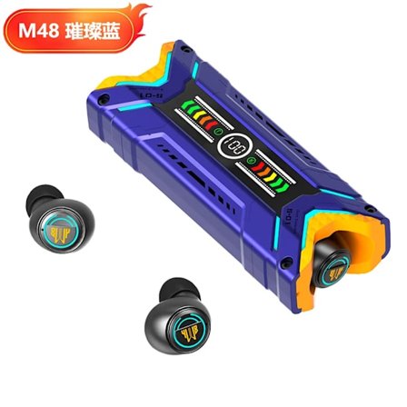 Sann trådlösa Bluetooth-hörlurar M48 Mecha Gaming TWS Brusreducering Låg Latens In-Ear Bluetooth