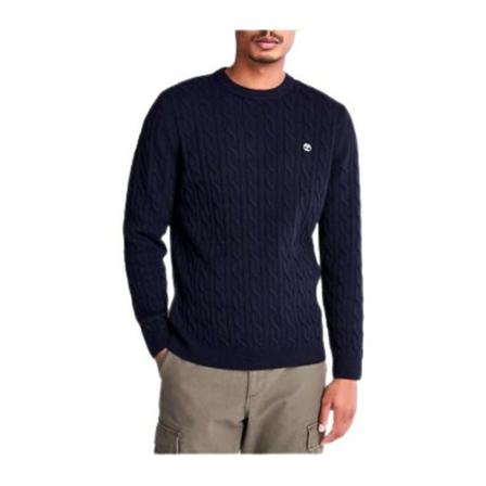 Timberland, Round-neck Knitwear Blauw, Heren, Maat:S