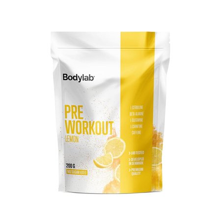 Bodylab Preworkout Lemon 200 g, Helse & Madvarer, Protein & Energi, Aminosyre