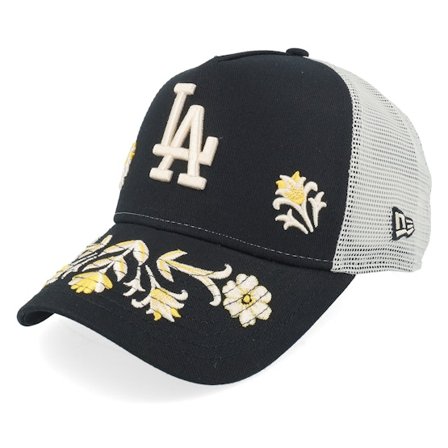 New Era - MLB - Black - trucker - Cap - Los Angeles Dodgers Floral Icon Black/Stone Trucker - Hatstore