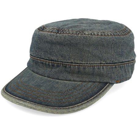 Stetson - Grå army Keps - Denim Used Denim Army @ Hatstore