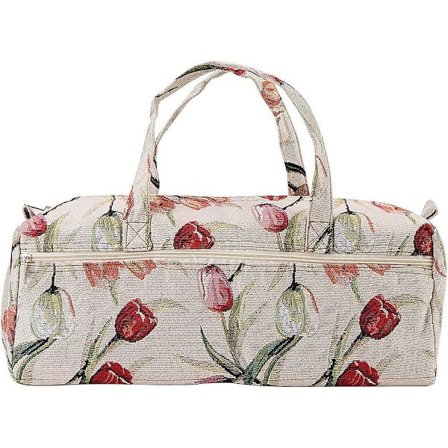 Opbevaringspose til husholdning, stof, håndværk, strikkepinde, opbevaringspose til syning, nåleorganisatorpose (rød)