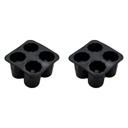 4 Kopp Form Silikon Iskubform Isform Iskubsbricka Sommar Bar Party Öl Is Cocktail Kalla Dryckesverktyg Svart