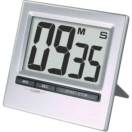 Galaxy Borstad rustfritt stål digital kjøkkentimer & stoppeklokke, store tall, høyt alarm