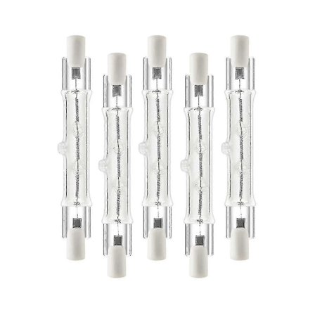 5-pak R7s 118mm 300w 230v, R7s Halogen Lineær Lampe, Dæmpbar Halogenpære Til Byggepladser Wo -a