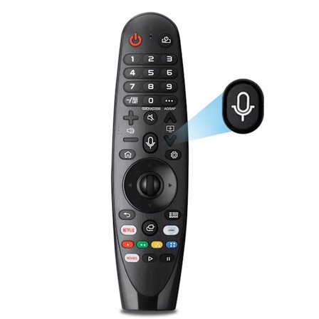LG Magic Remote Kompatibel Universal TV Fjernbetjening Stemmestyring Mus sort