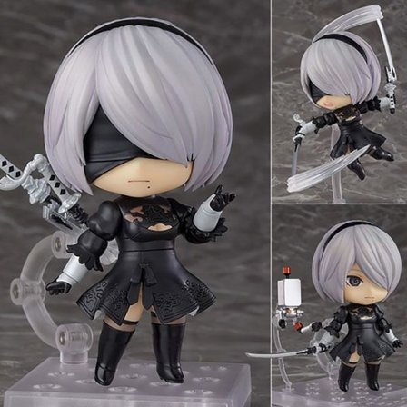 IC 10cm NieR:Automata 2B Anime Figur YoRHa No.2 Typ B Action Figur Sort én størrelse