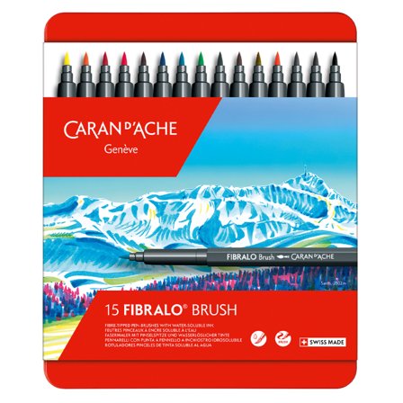 Caran d'Ache Fibralo brush pen 15-set