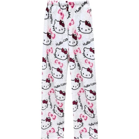 Katt-Cartoon Pyjamasbyxor för Kvinnor Flanell Bekväma Sömnbyxor