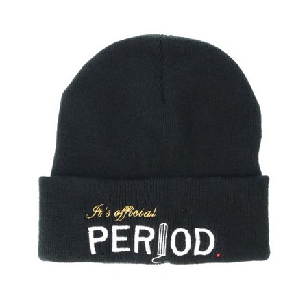 Period - Svart cuff Beanie - Official Black Beanie @ Hatstore
