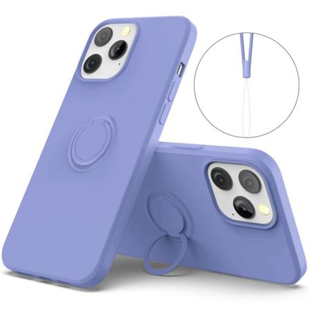 Iphone 13 Pro Max Skal Med Ringhållare Lila