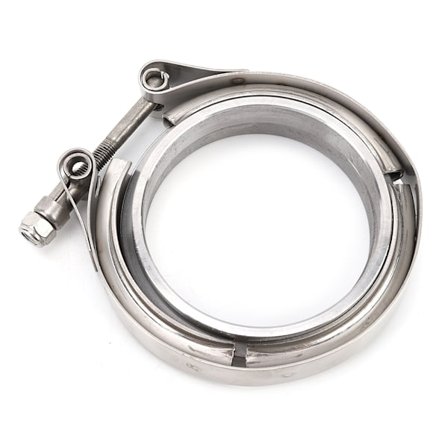 3 tommer Turbo Udstødning Ned Rør Rustfrit Stål V Bånd Klemme 2 stk Flangesæt