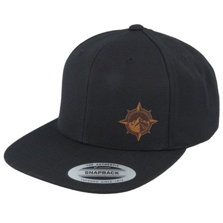 Wild Spirit - Svart snapback Keps - Windrose Mountain Brown Patch Black Snapback @ Hatstore