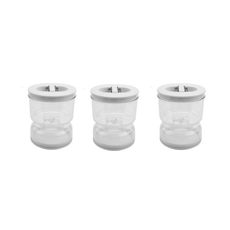 3 stk Krukke Tørr Og Våt Dispenser Og Oliven Timeglass Krukke Beholder Kjøkken Separator Organizer