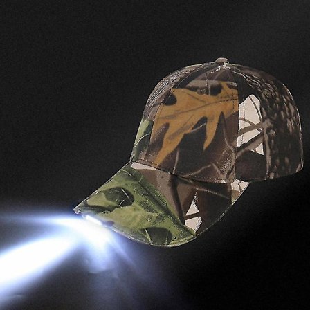 Unisex Baseball Caps med Hodelykt Lyse LED-lys Lommelykt Fiskehatt (FMY)