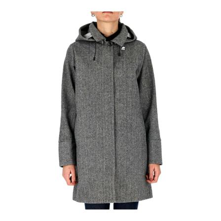K-Way, Single-Breasted Coats Czarny, Kobieta, Rozmiar: S