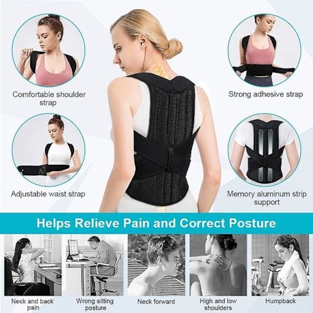 Posture Corrector Back Shoulder Straight Holder För Hållningskorrigering