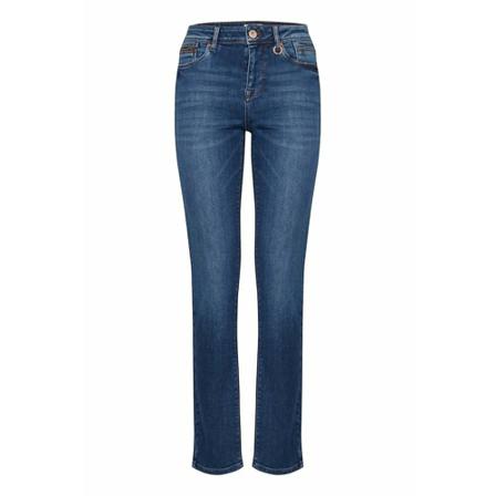 Pulz Jeans Pzemma Straight Leg Blå, Dame, Størrelse: W31