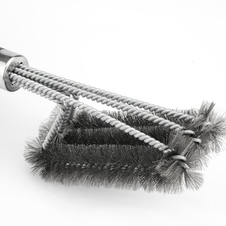 Ensiluokkainen grilliharja grillien puhdistukseen, 360° pyörivä ruostumattomasta teräksestä valmistettu harja, grilli- ja poltinpuhdistin, 16,5 tuumaa