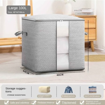 Peittojen säilytyspussi Vaatteiden säilytyspussi 100L 100L
