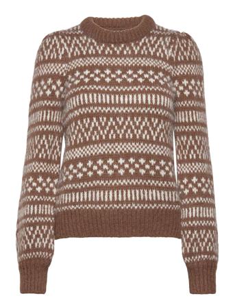 Vmkaira Ls O-Neck Blouse Ga Patterned Vero Moda